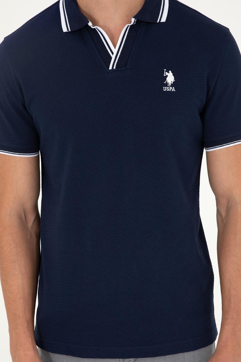 Erkek Slim Fit Polo Yaka Lacivert Tişört - 50285158029