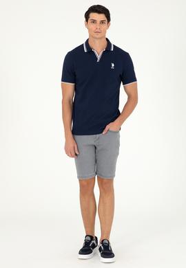 Erkek Slim Fit Polo Yaka Lacivert Tişört - 50285158029