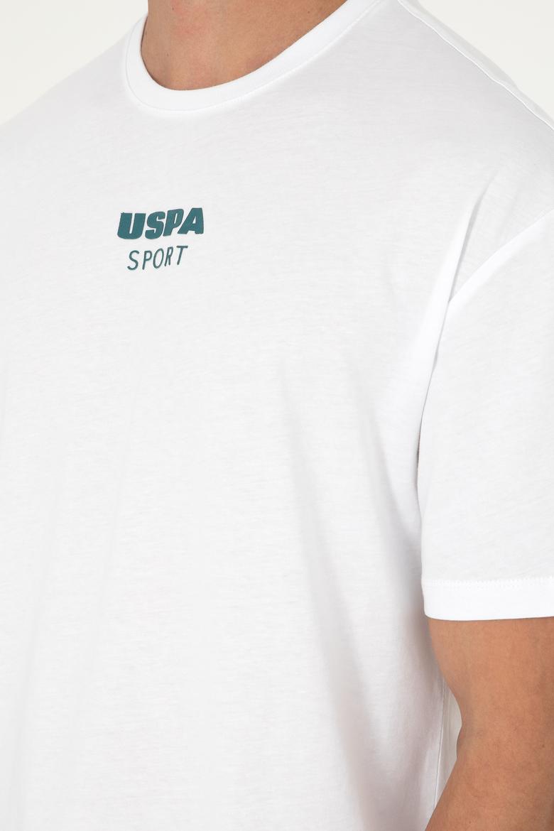 Erkek Comfort Fit Bisiklet Yaka Beyaz Tişört - 50281686011