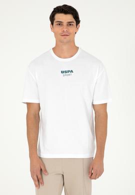 Erkek Comfort Fit Bisiklet Yaka Beyaz Tişört - 50281686011