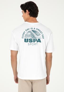 Erkek Comfort Fit Bisiklet Yaka Beyaz Tişört - 50281686011