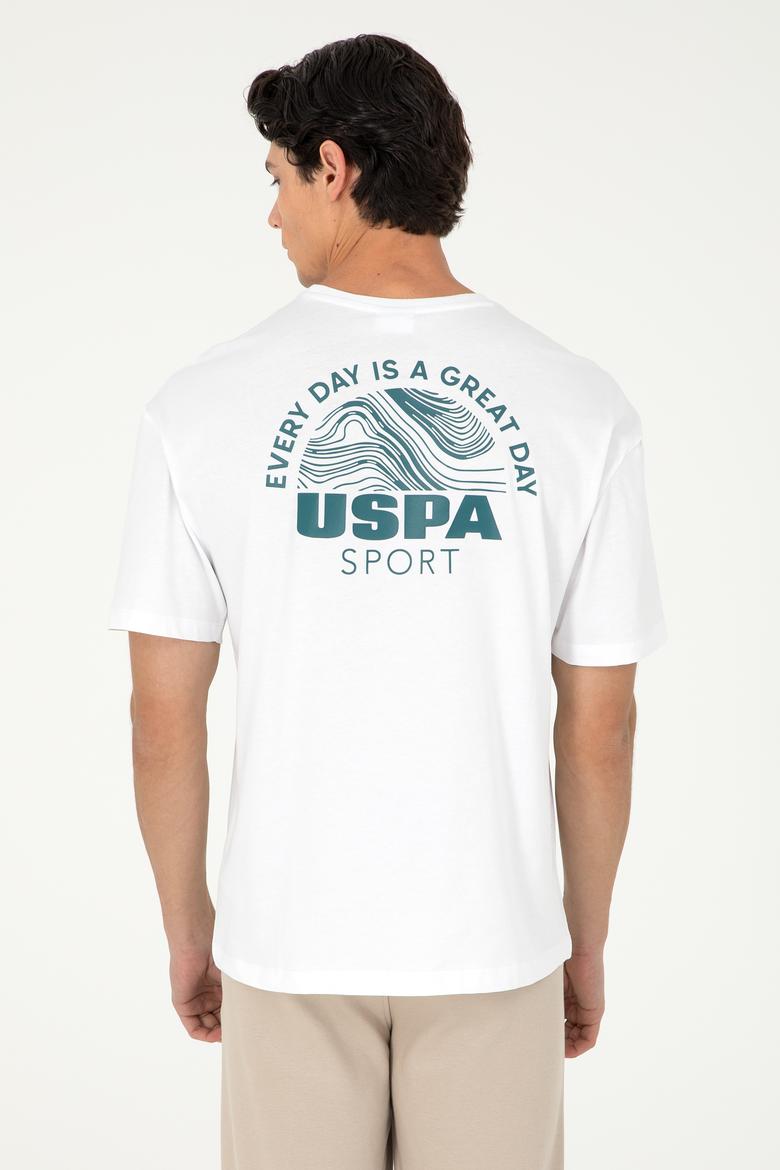 Erkek Comfort Fit Bisiklet Yaka Beyaz Tişört - 50281686011