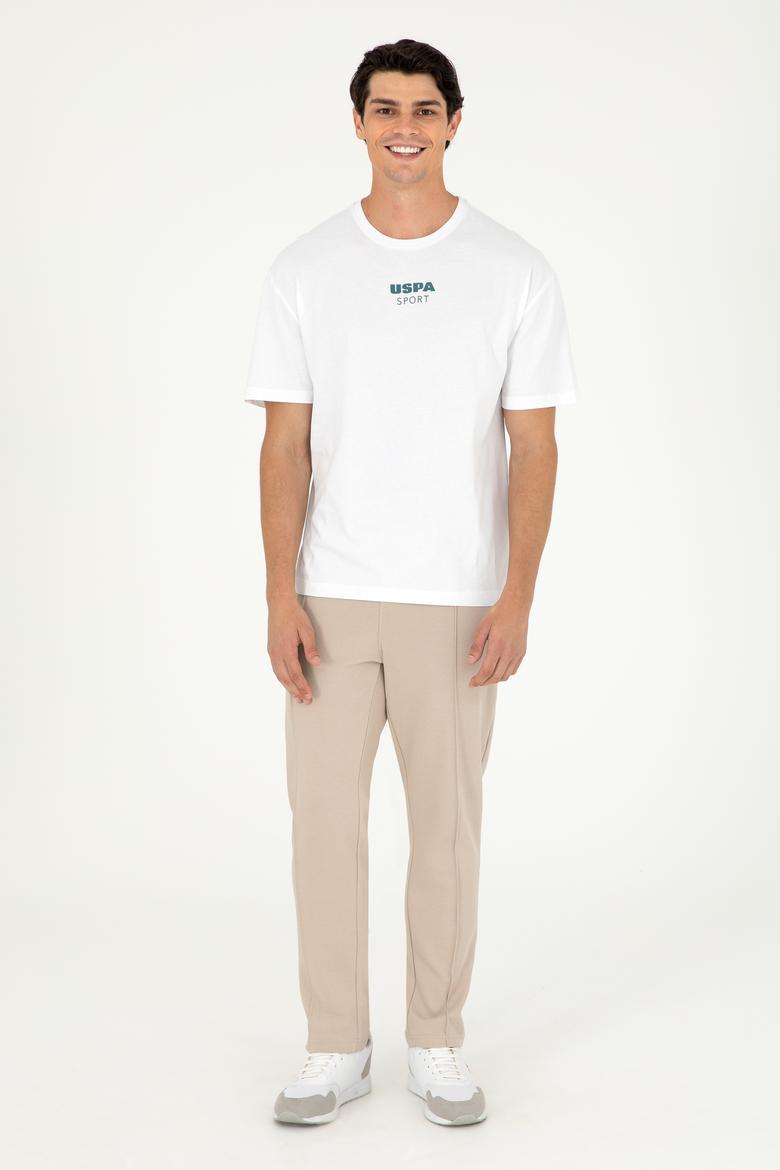 Erkek Comfort Fit Bisiklet Yaka Beyaz Tişört - 50281686011