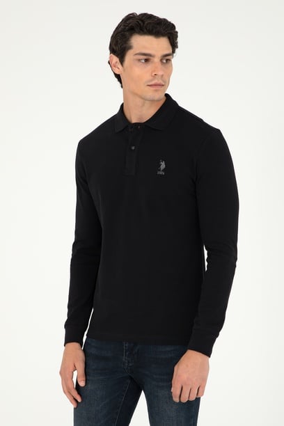 Erkek Siyah Basic Sweatshirt
