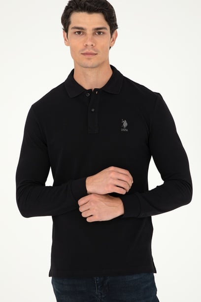 Erkek Siyah Basic Sweatshirt