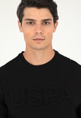 Erkek Regular Fit Bisiklet Yaka Siyah Basic Sweatshirt - 50289058016