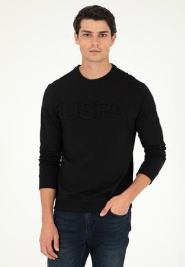 Erkek Regular Fit Bisiklet Yaka Siyah Basic Sweatshirt - 50289058016
