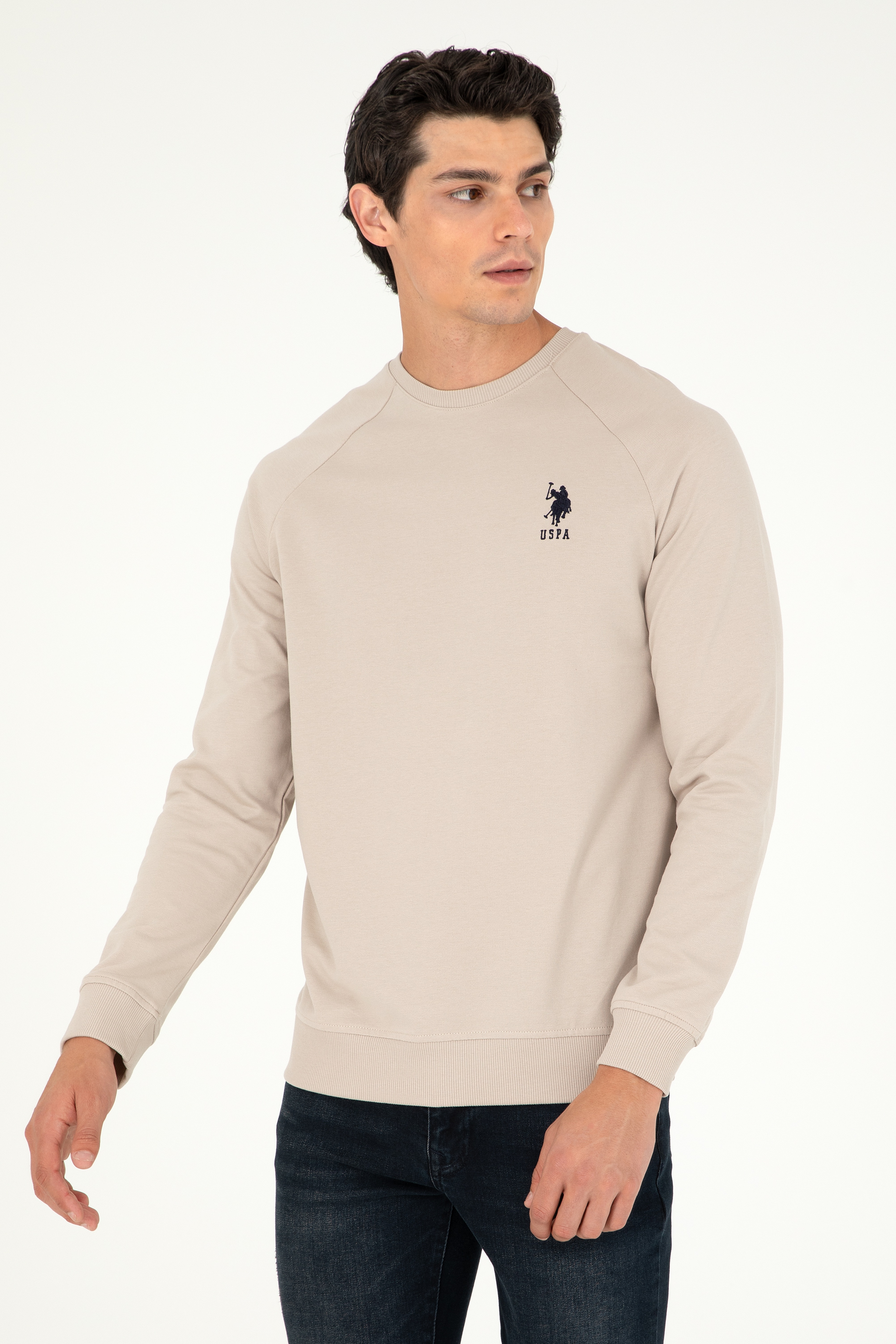 Erkek Taş Basic Sweatshirt