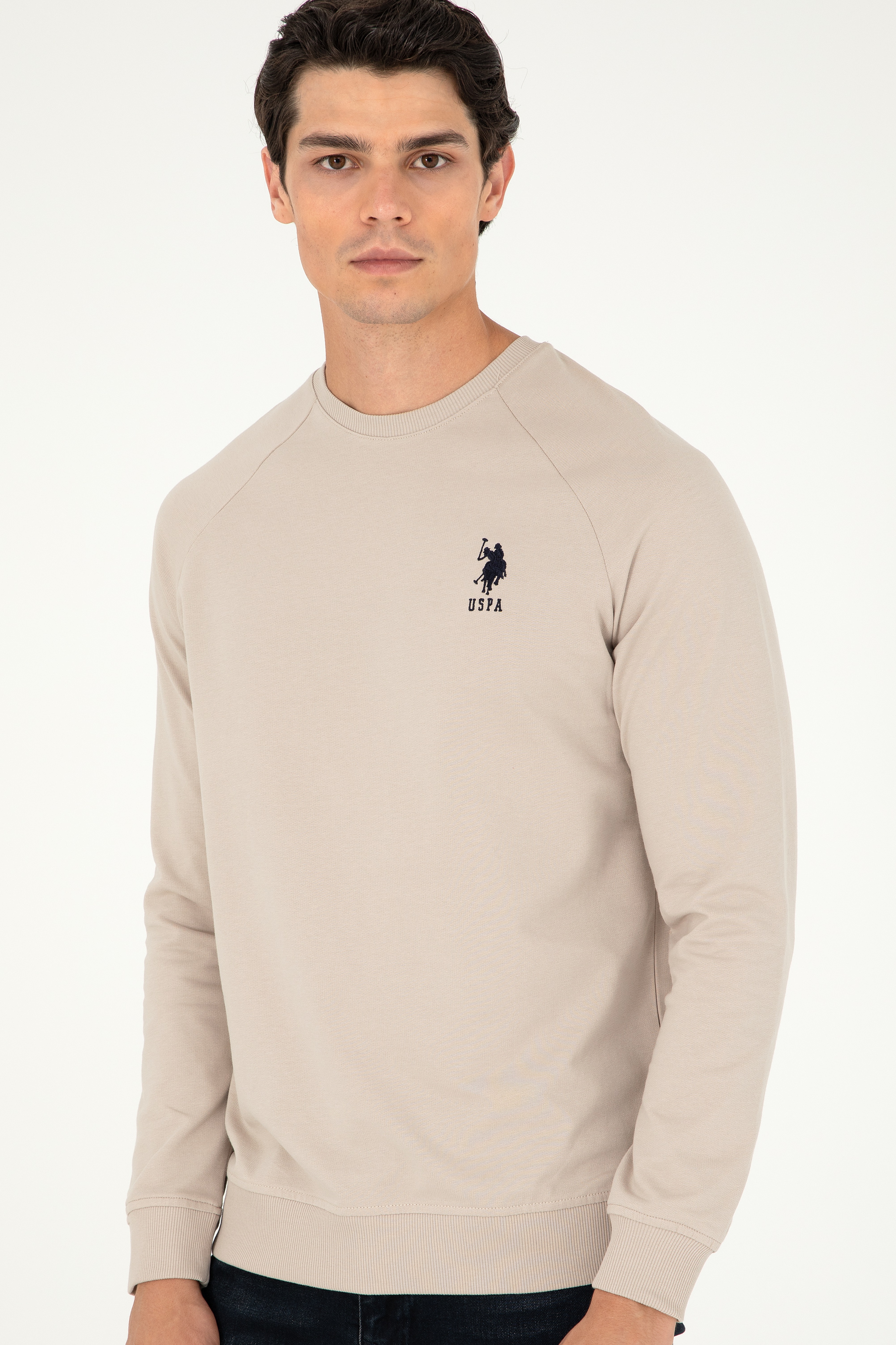 Erkek Taş Basic Sweatshirt - Image 3