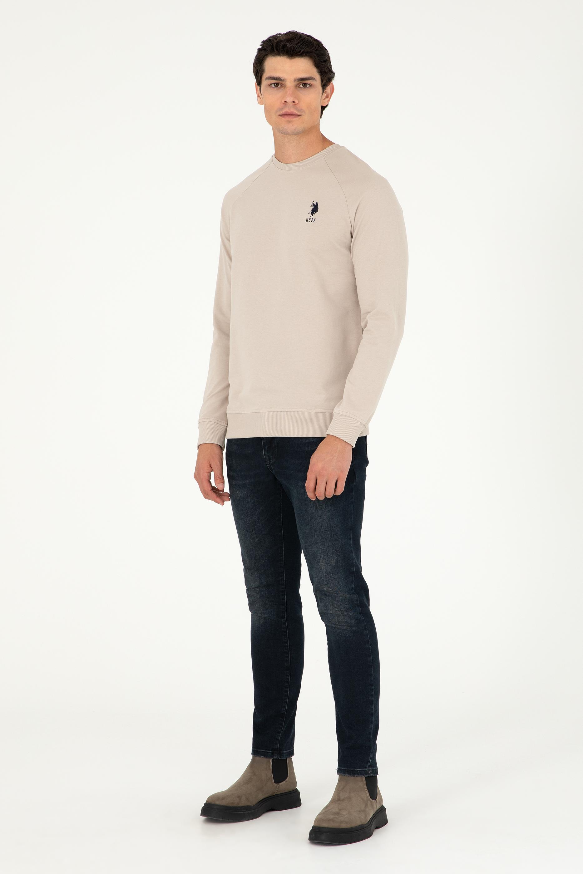 Erkek Taş Basic Sweatshirt