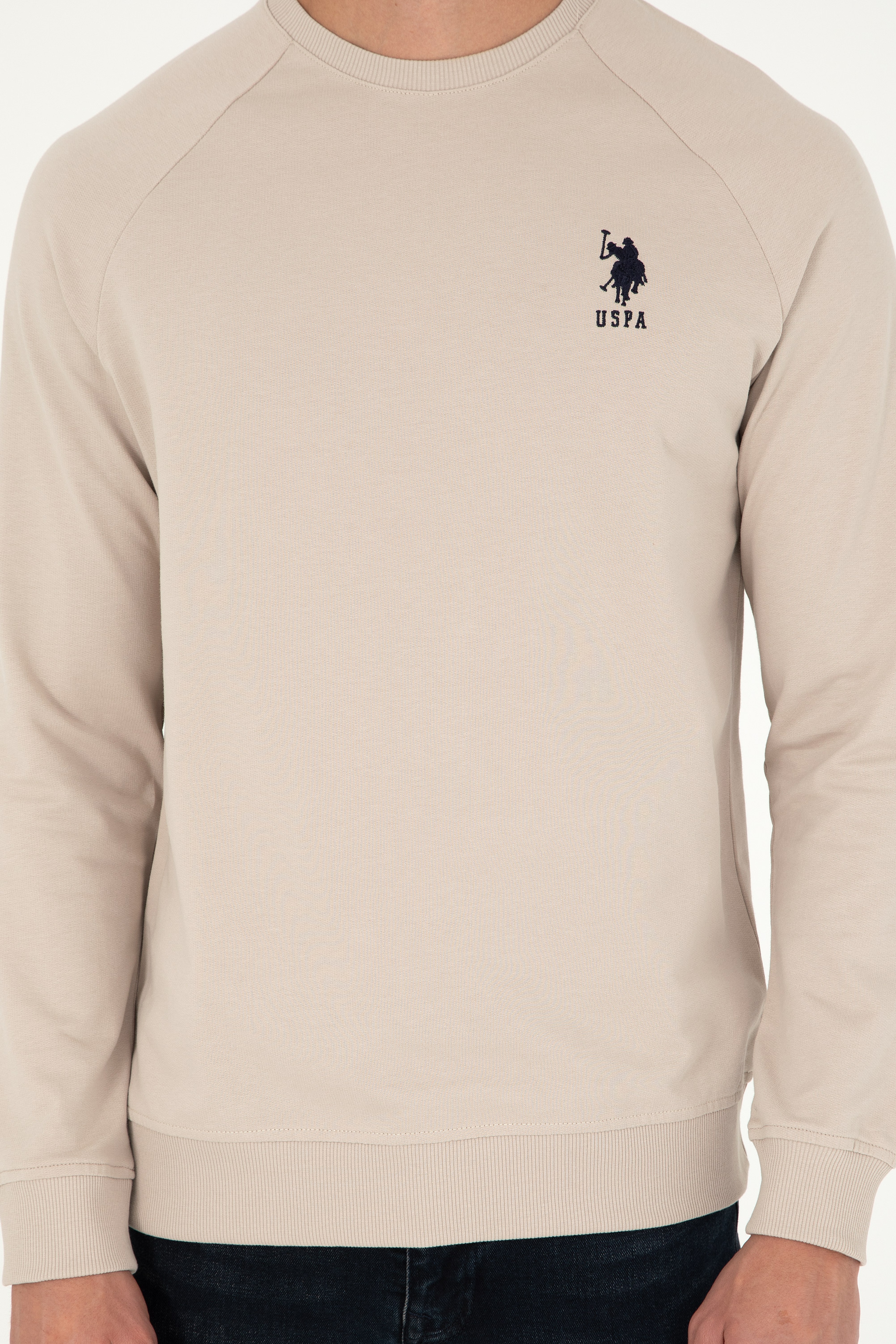 Erkek Taş Basic Sweatshirt - Image 6