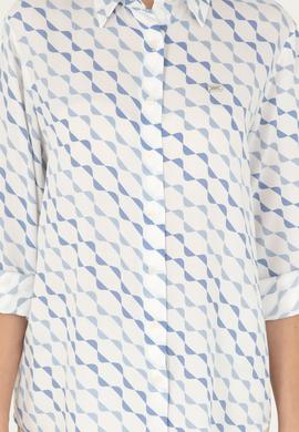 Kadın Saks Uzun Kollu Gömlek - 50280959012