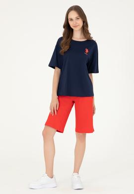 Kadın Kırmızı Örme Şort - 50280073024