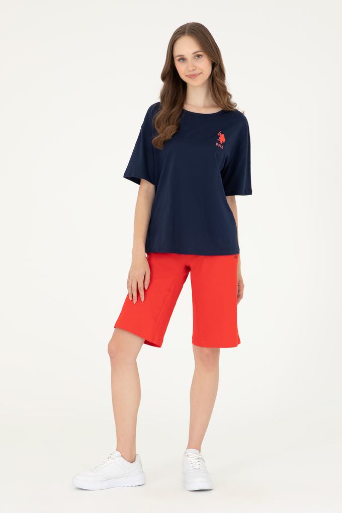 Kadın Kırmızı Örme Şort