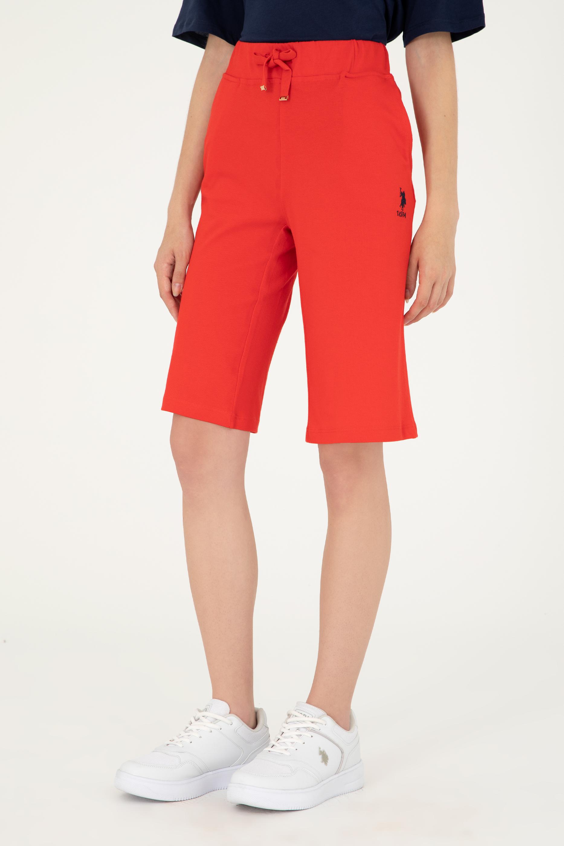 Kadın Kırmızı Örme Şort