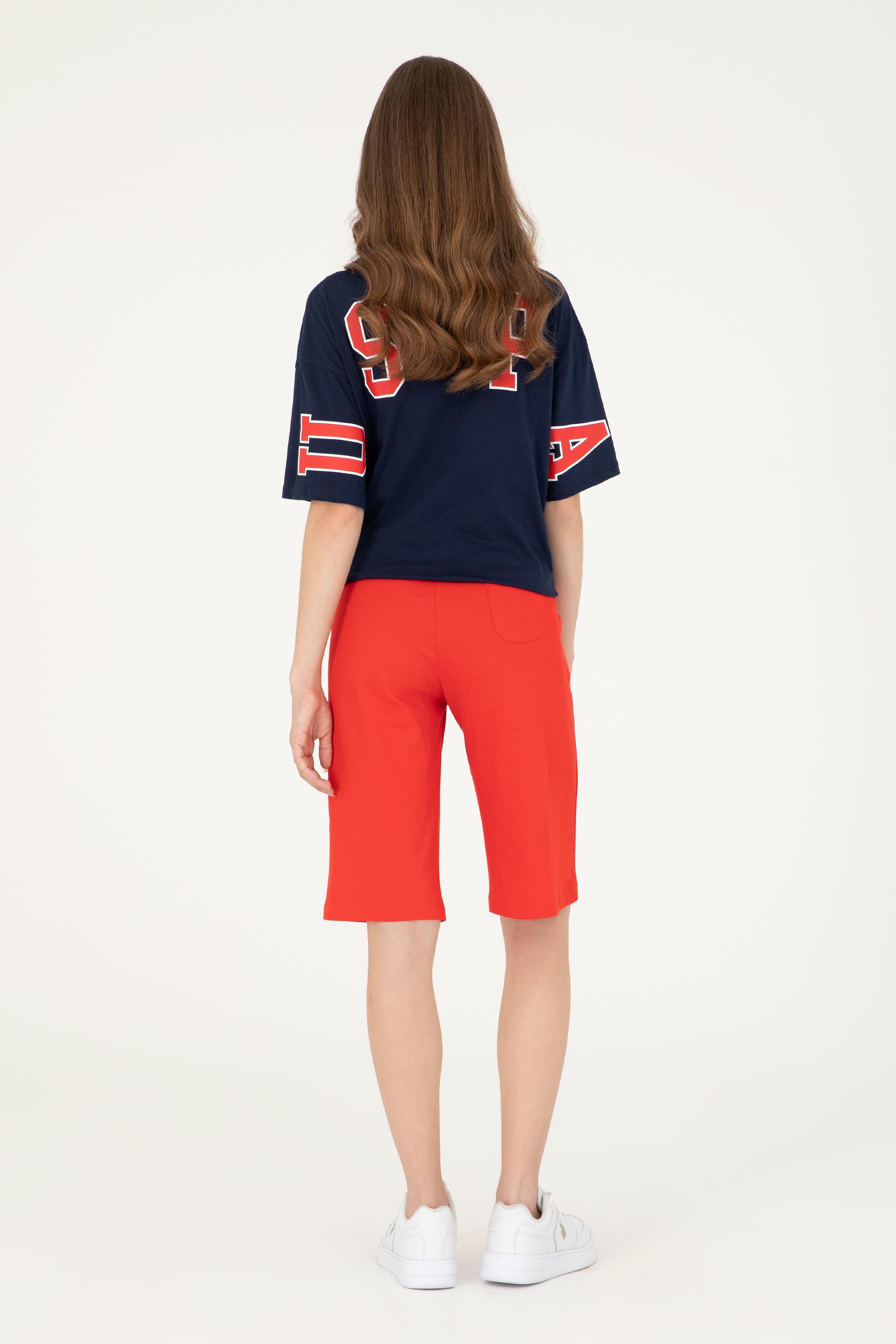 Kadın Kırmızı Örme Şort