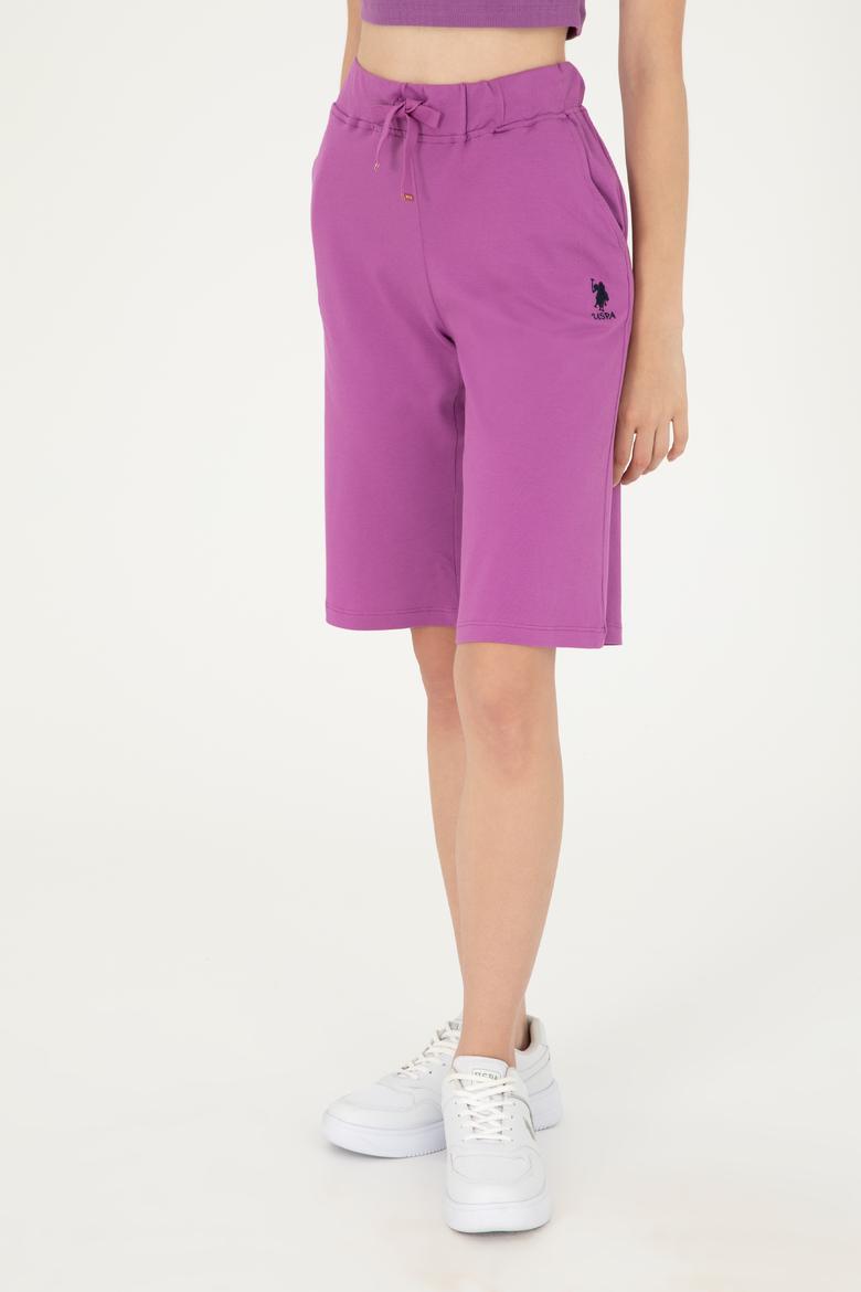 Kadın Mor Örme Şort - 50280073072