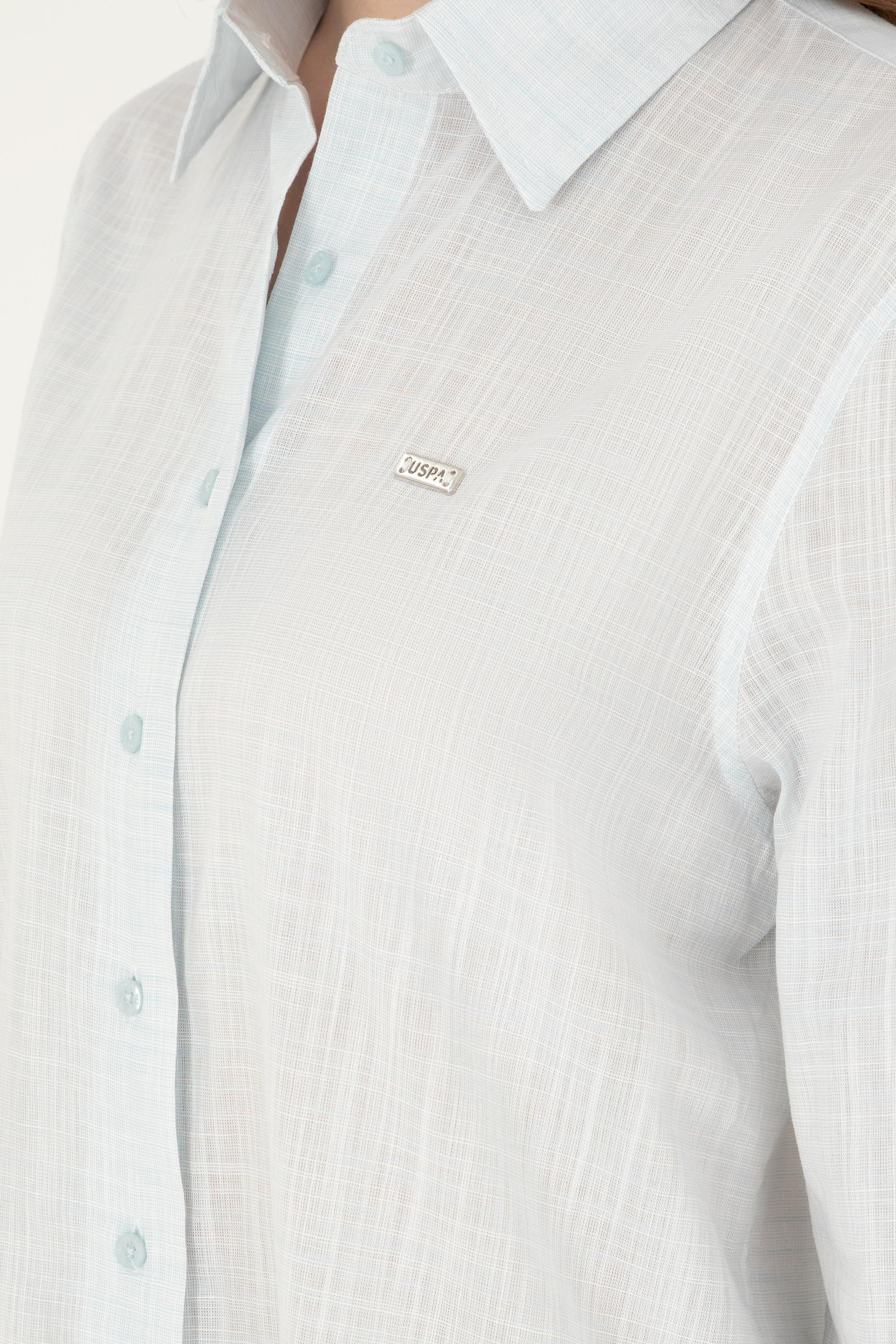 Kadın Açık Mavi Uzun Kollu Gömlek