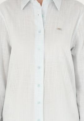 Kadın Açık Mavi Uzun Kollu Gömlek - 50283751013