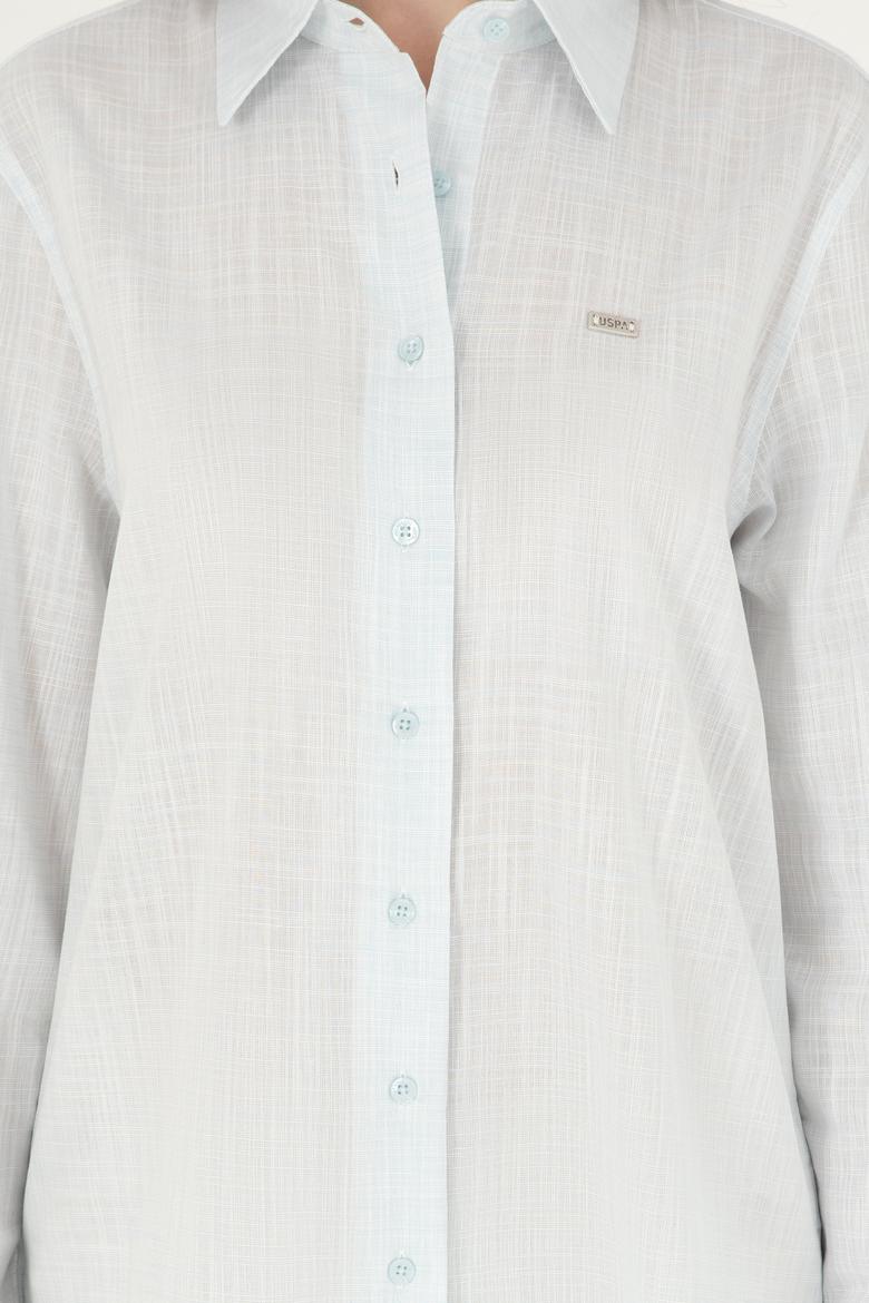 Kadın Açık Mavi Uzun Kollu Gömlek - 50283751013