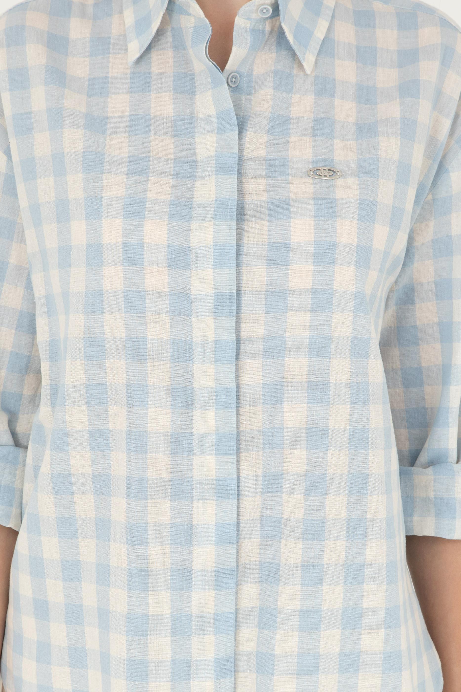 Kadın Açık Mavi Uzun Kollu Gömlek