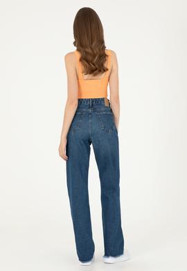 Kadın Mavi Jean Pantolon - 50287895003