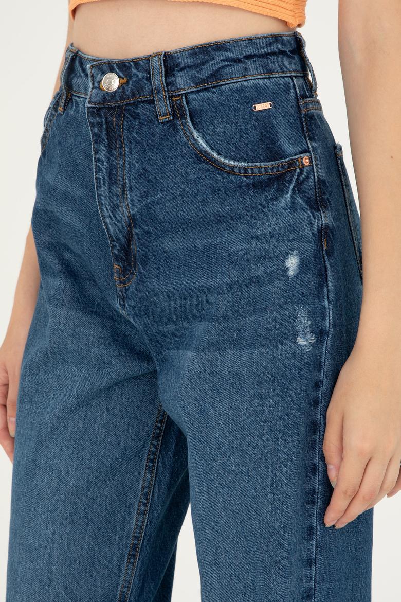 Kadın Mavi Jean Pantolon - 50287895003