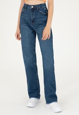 Kadın Mavi Jean Pantolon - 50287895003