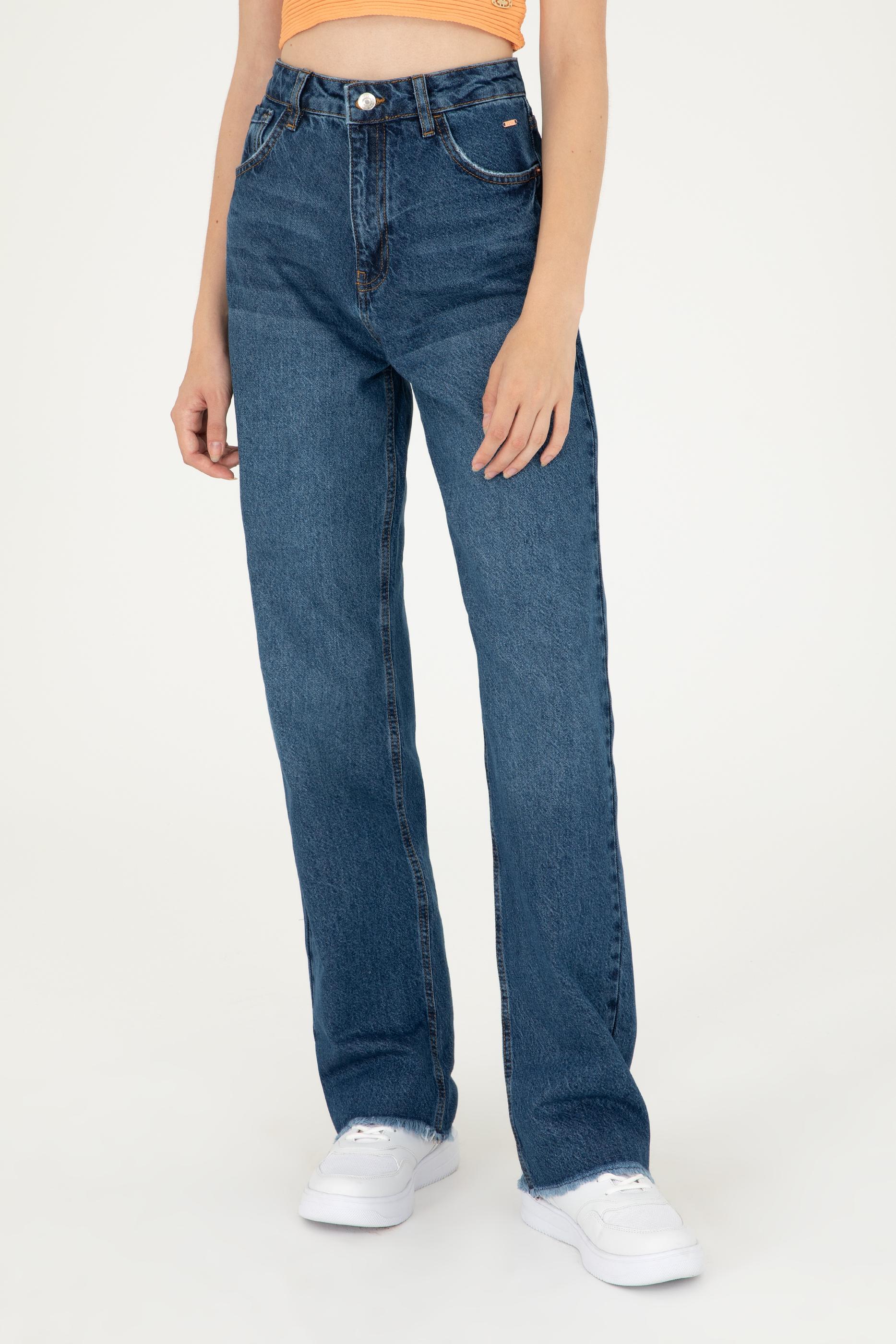 Kadın Mavi Jean Pantolon