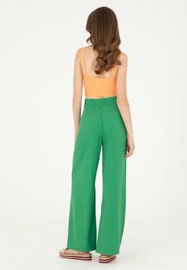 Kadın Yeşil Kanvas Pantolon - 50285239018