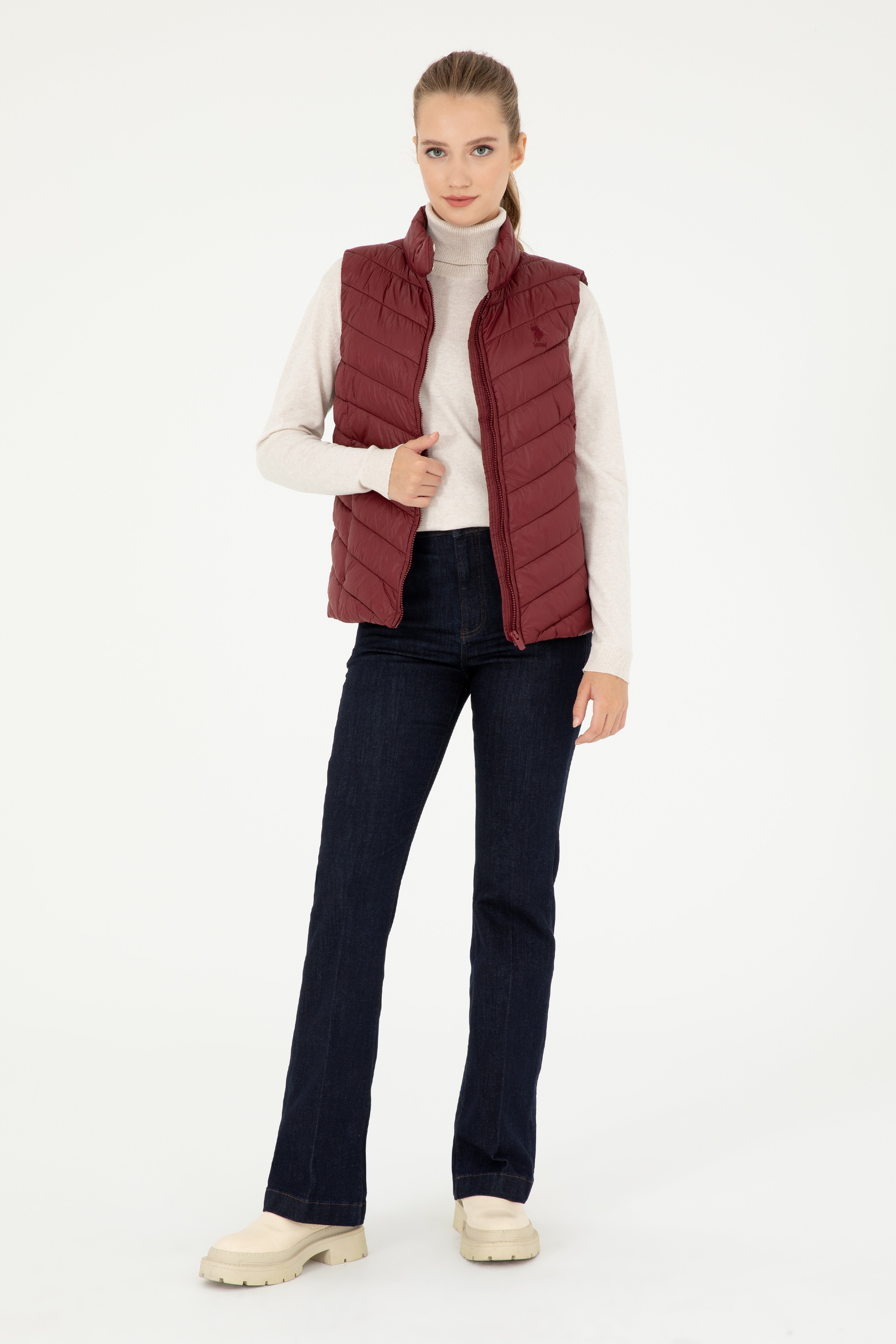 Kadın Bordo Yelek - Image 4