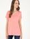Kadın Somon V Yaka Basic Tişört
