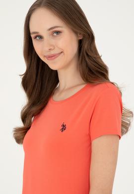 Kadın Nar Çiçeği Basic Tişört - 50280033045