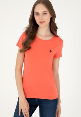 Kadın Nar Çiçeği Basic Tişört - 50280033045