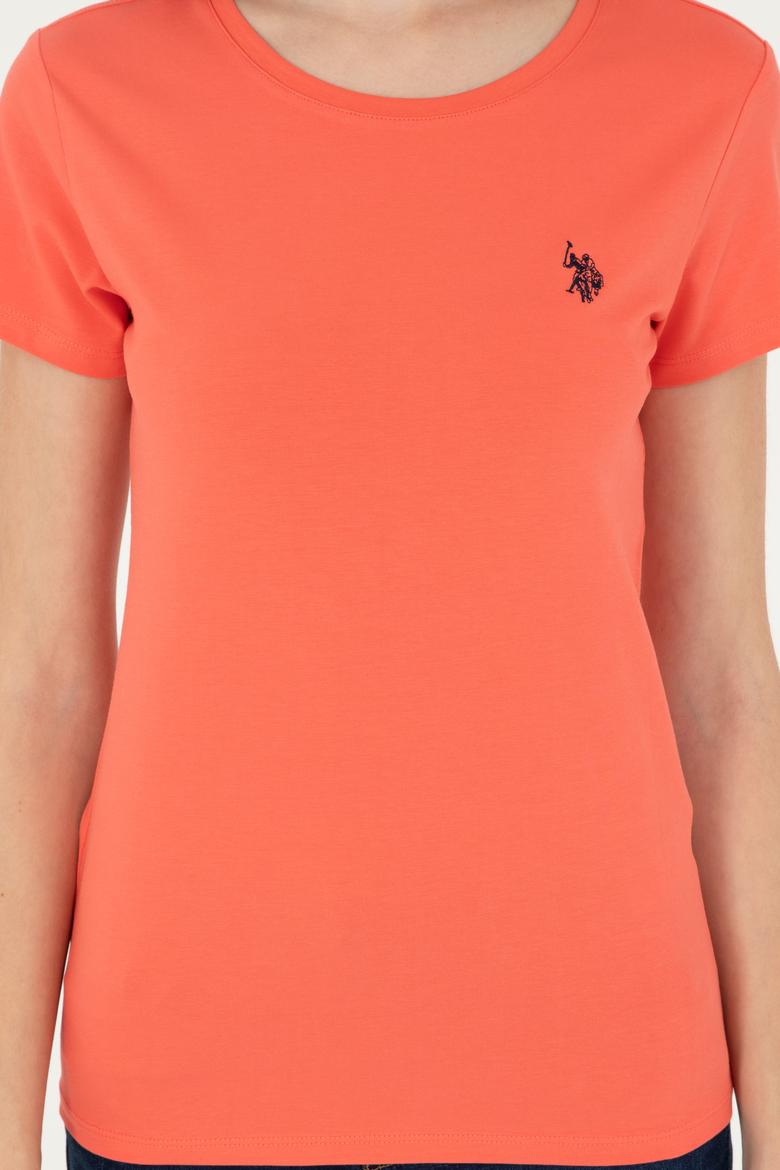 Kadın Nar Çiçeği Basic Tişört - 50280033045