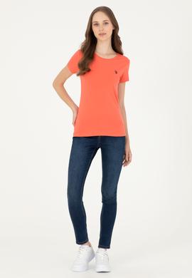 Kadın Nar Çiçeği Basic Tişört - 50280033045