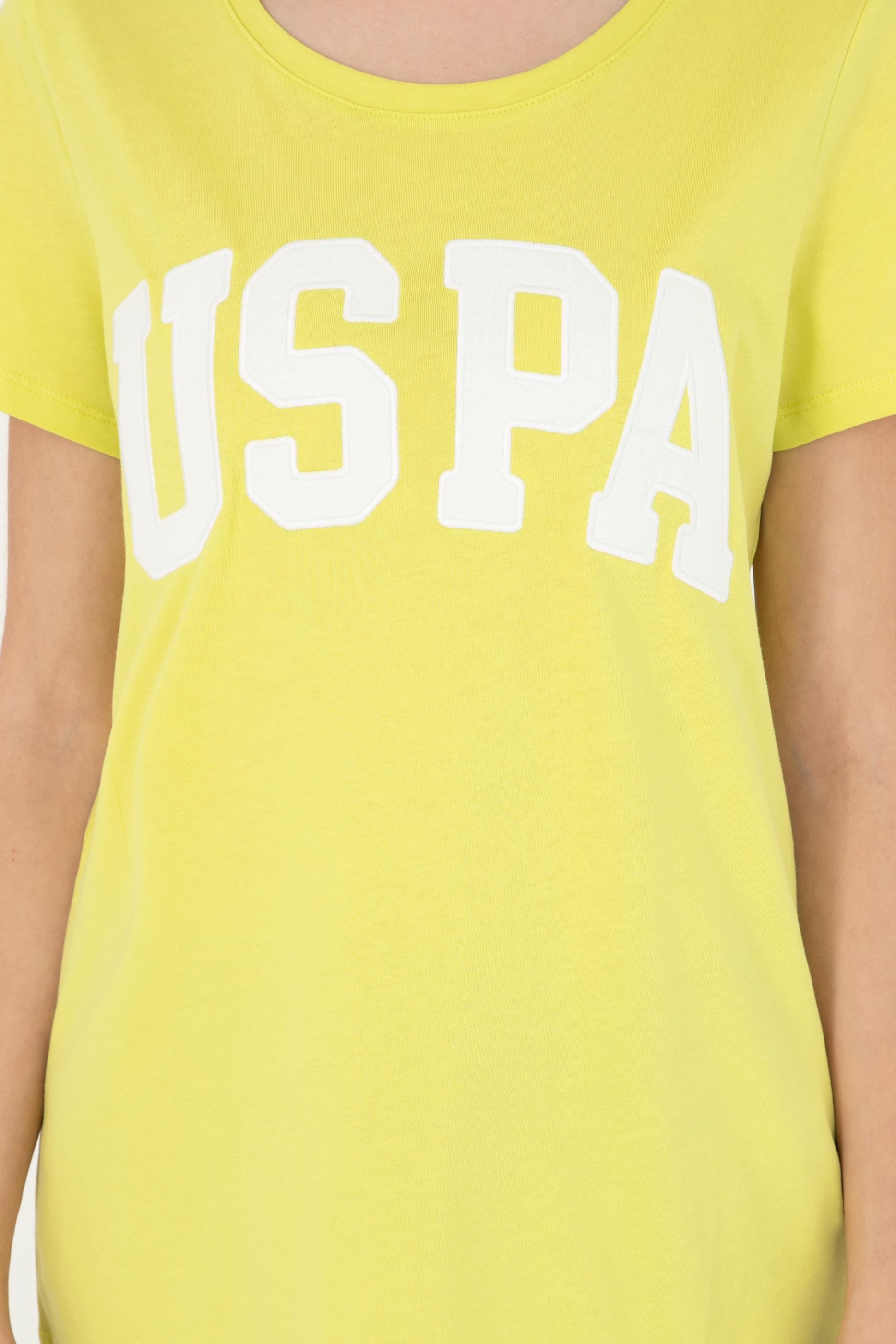 Kadın Fıstık Yeşili Bisiklet Yaka Basic Tişört