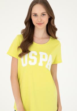 Kadın Fıstık Yeşili Bisiklet Yaka Basic Tişört - 50280036069