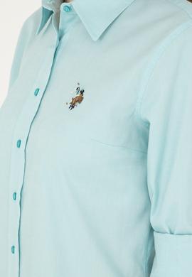 Kadın Mint Uzun Kollu Basic Gömlek - 50283987061