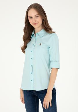 Kadın Mint Uzun Kollu Basic Gömlek - 50283987061