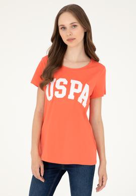 Kadın Nar Çiçeği Bisiklet Yaka Basic Tişört - 50280036086