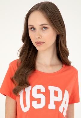 Kadın Nar Çiçeği Bisiklet Yaka Basic Tişört - 50280036086