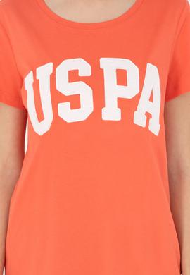 Kadın Nar Çiçeği Bisiklet Yaka Basic Tişört - 50280036086