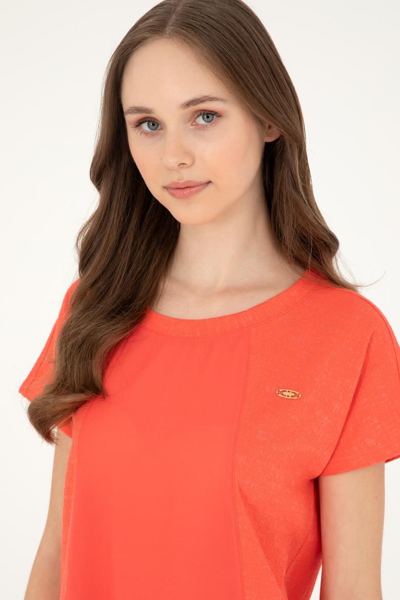 Kadın Nar Çiçeği Tişört - 50281901022