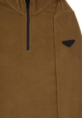 Erkek Çocuk Yarım Fermuarlı Haki Polar Sweatshirt - 50298060028