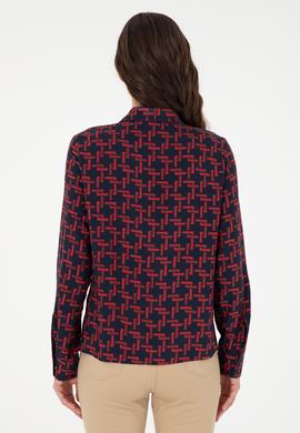 Kadın Vişne Uzun Kollu Gömlek - 50291100011