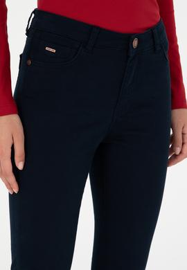 Kadın Lacivert Kanvas Pantolon - 50290499002