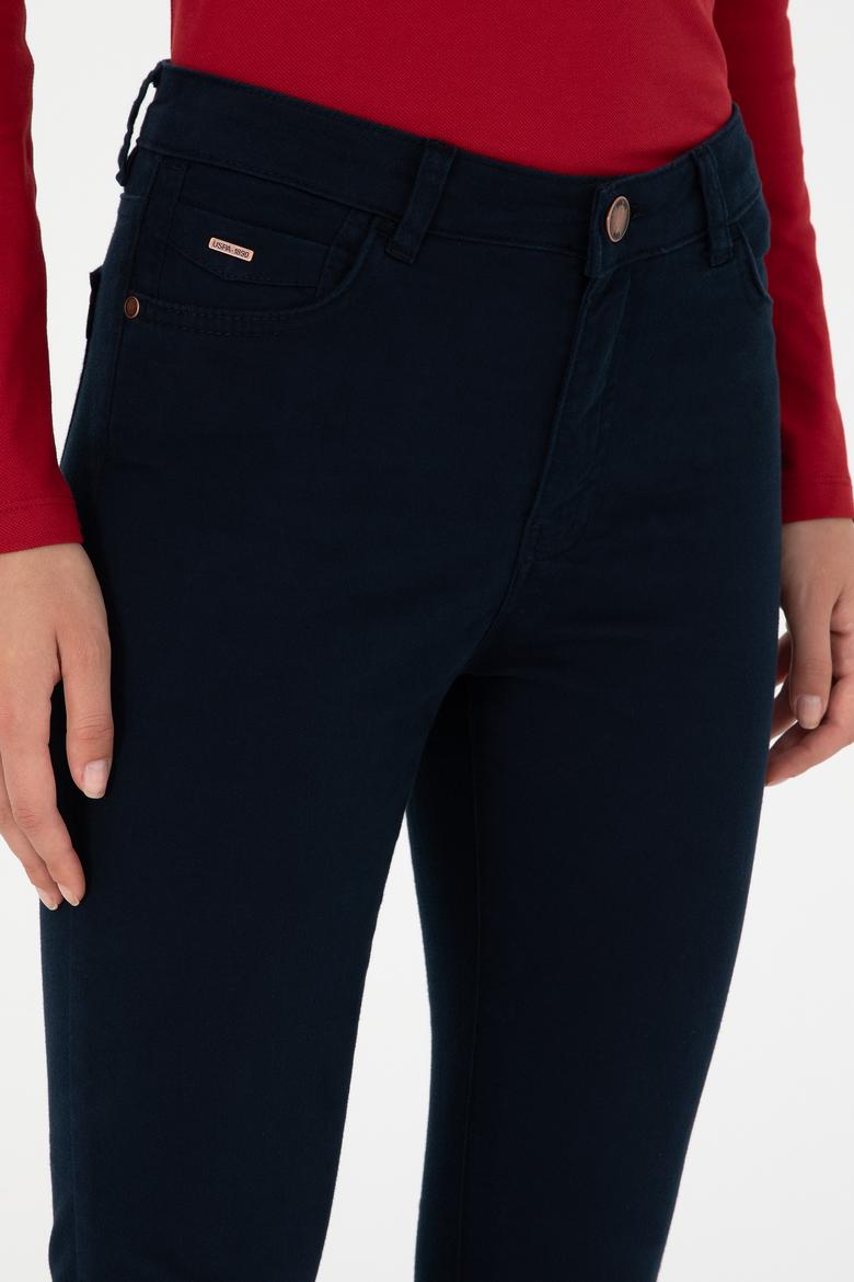 Kadın Lacivert Kanvas Pantolon - 50290499002