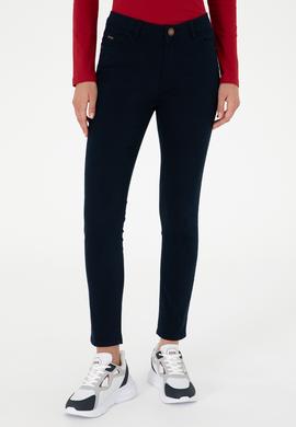 Kadın Lacivert Kanvas Pantolon - 50290499002