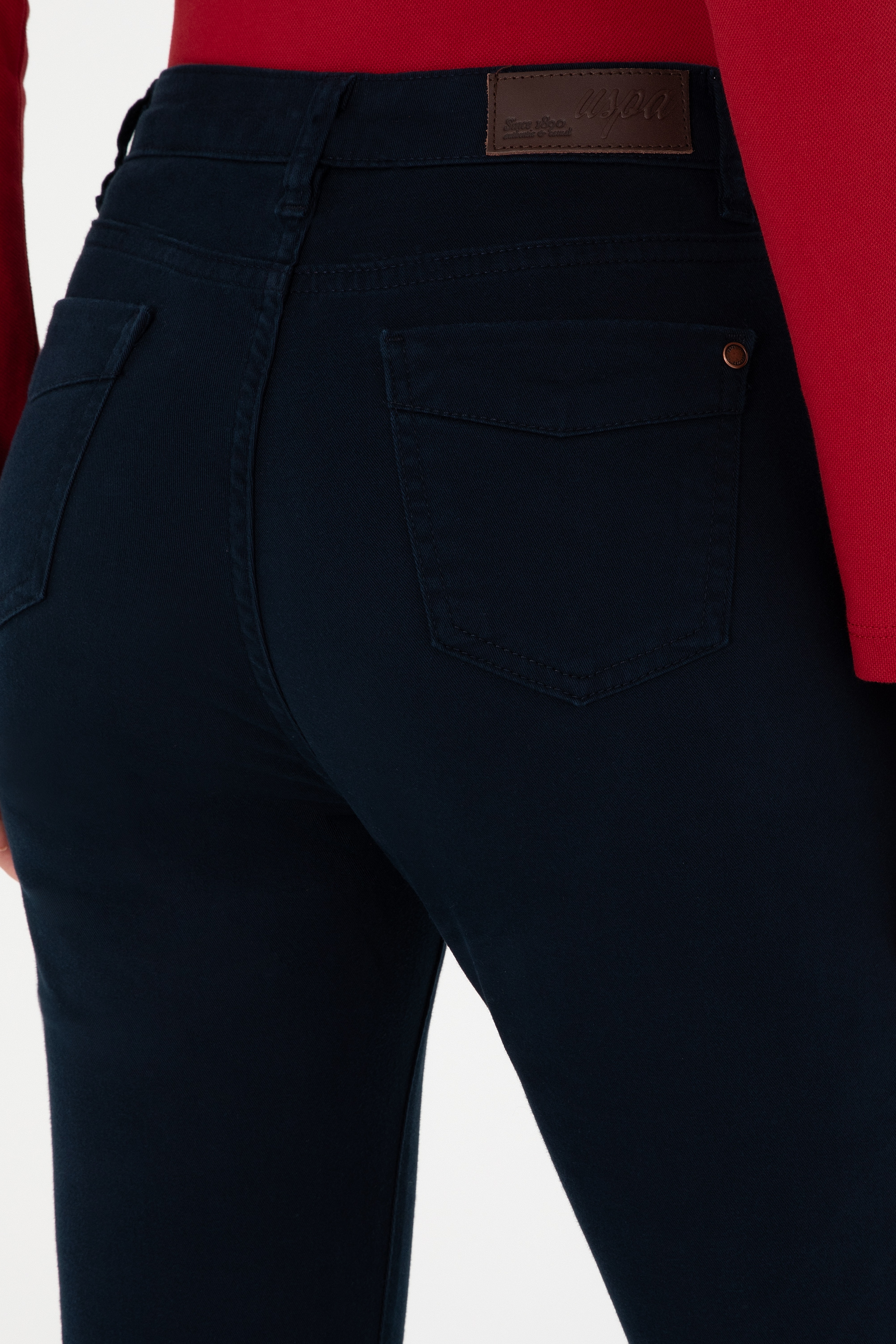 Kadın Lacivert Kanvas Pantolon - Image 6